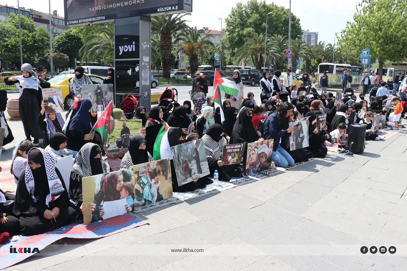 HÜDA PAR Women's Branch stages sit-in protest in support of Gaza
