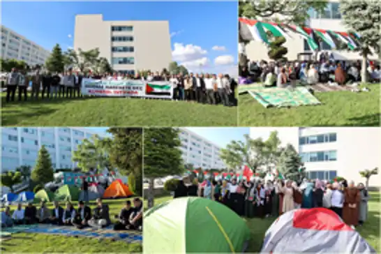 GİBTÜ öğrencileri soykırıma karşı "çadır nöbeti" eylemi başlattı