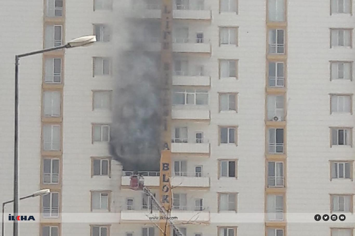 Mardin'de bir apartman dairesinde yangın çıktı Mardin'de bir apartman dairesinde yangın çıktı