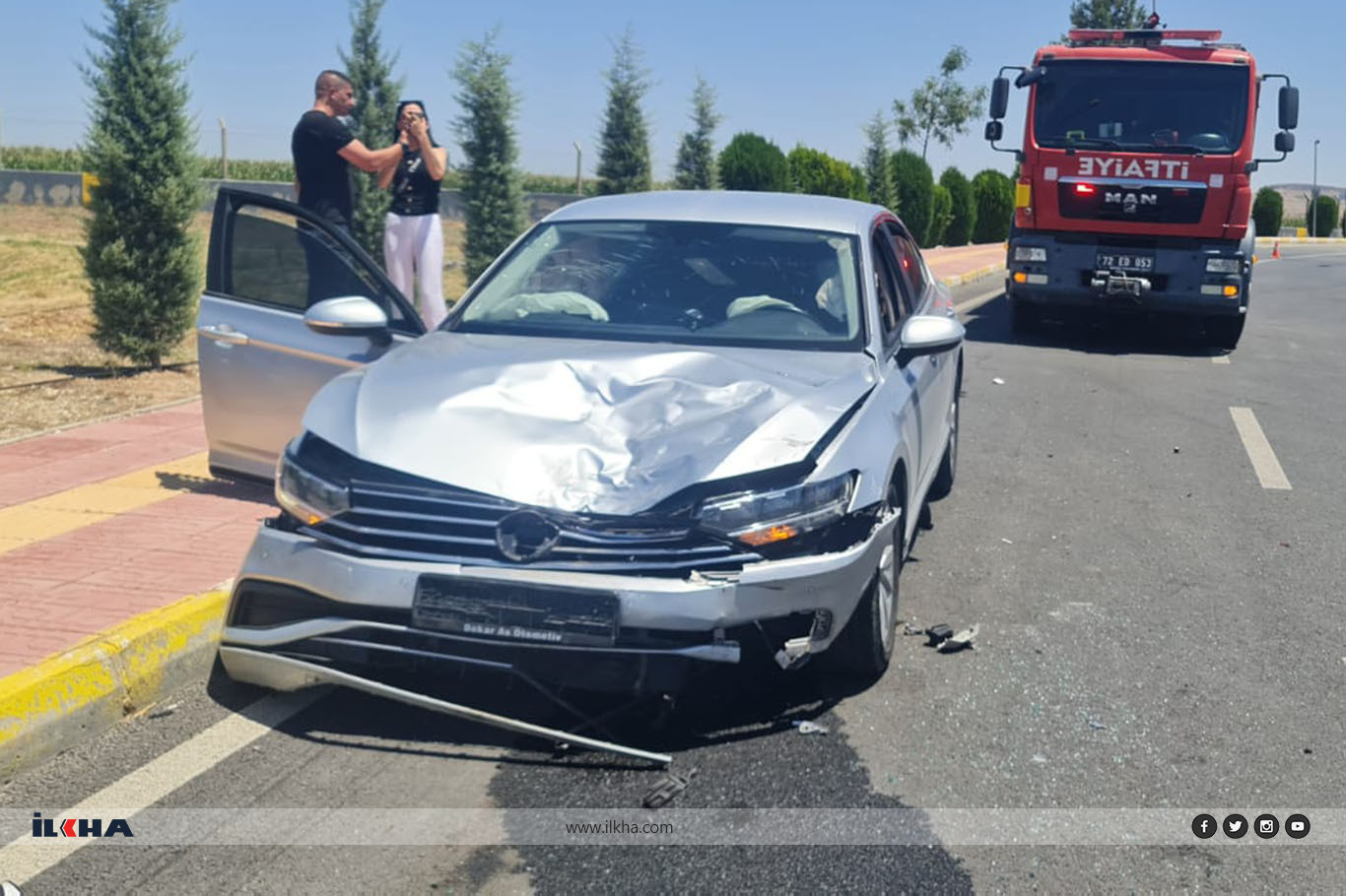 Batman'da trafik kazası maddi hasarla atlatıldı