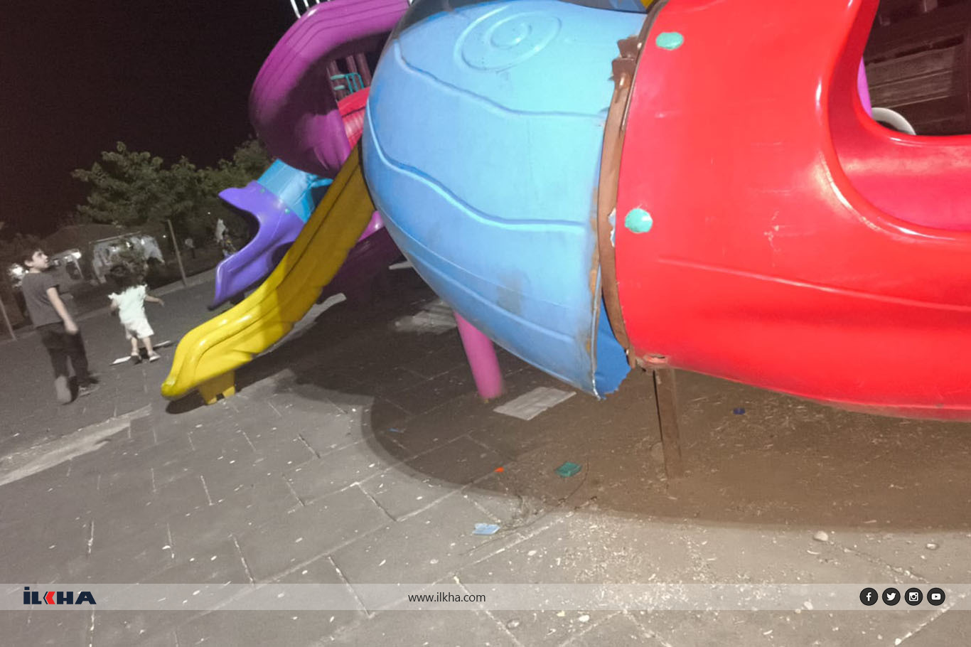 Kira Dağı'ndaki çocuk parkında tehlike alarmı Kira Dağı'ndaki çocuk parkında tehlike alarmı
