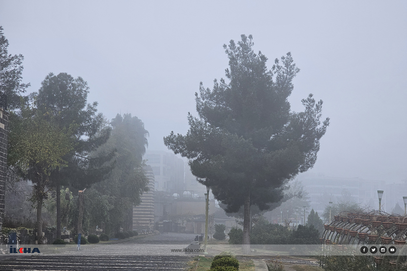 Şırnak'ın Cizre ilçesi güne yoğun sisle uyandı