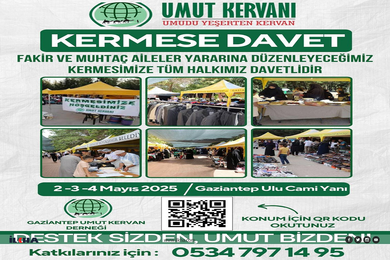 Gaziantep Umut Kervanı'ndan ihtiyaç sahipleri için açılan kermese davet Gaziantep Umut Kervanı'ndan ihtiyaç sahipleri için açılan kermese davet
