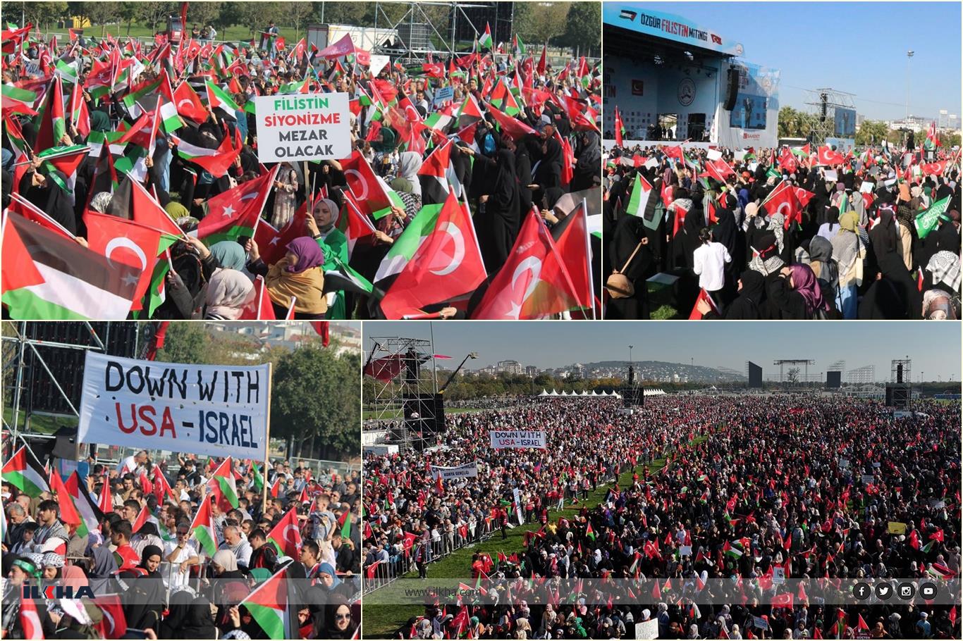 İstanbul'da "Özgür Filistin Mitingi" düzenlendi İstanbul'da "Özgür Filistin Mitingi" düzenlendi