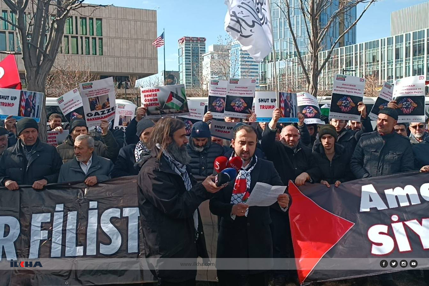 Gazze'yi işgal planı yapan Trump ve Netanyahu protesto edildi Gazze'yi işgal planı yapan Trump ve Netanyahu protesto edildi