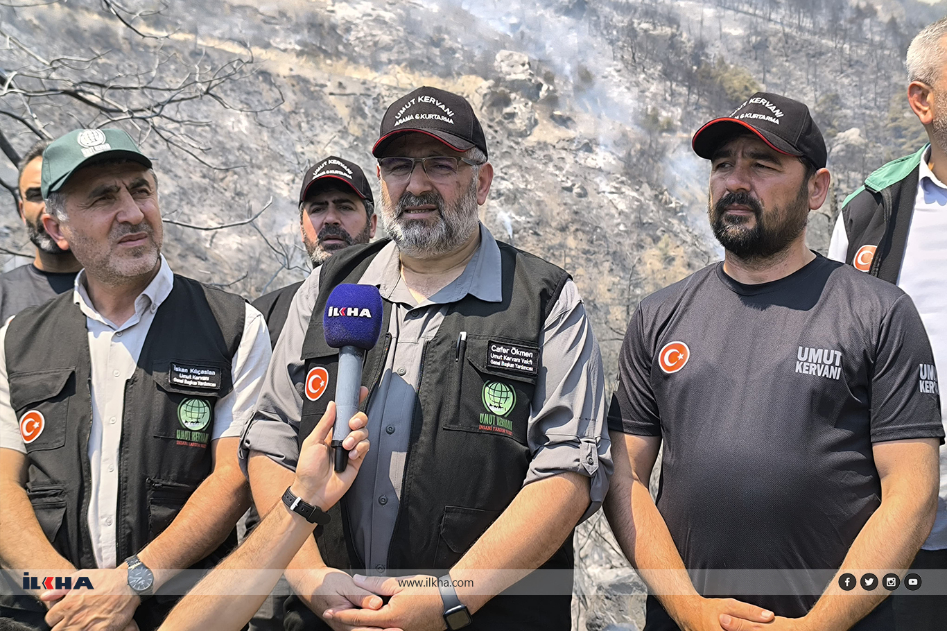 Umut Kervanı Bursa'da yangın bölgesinde Umut Kervanı Bursa'da yangın bölgesinde