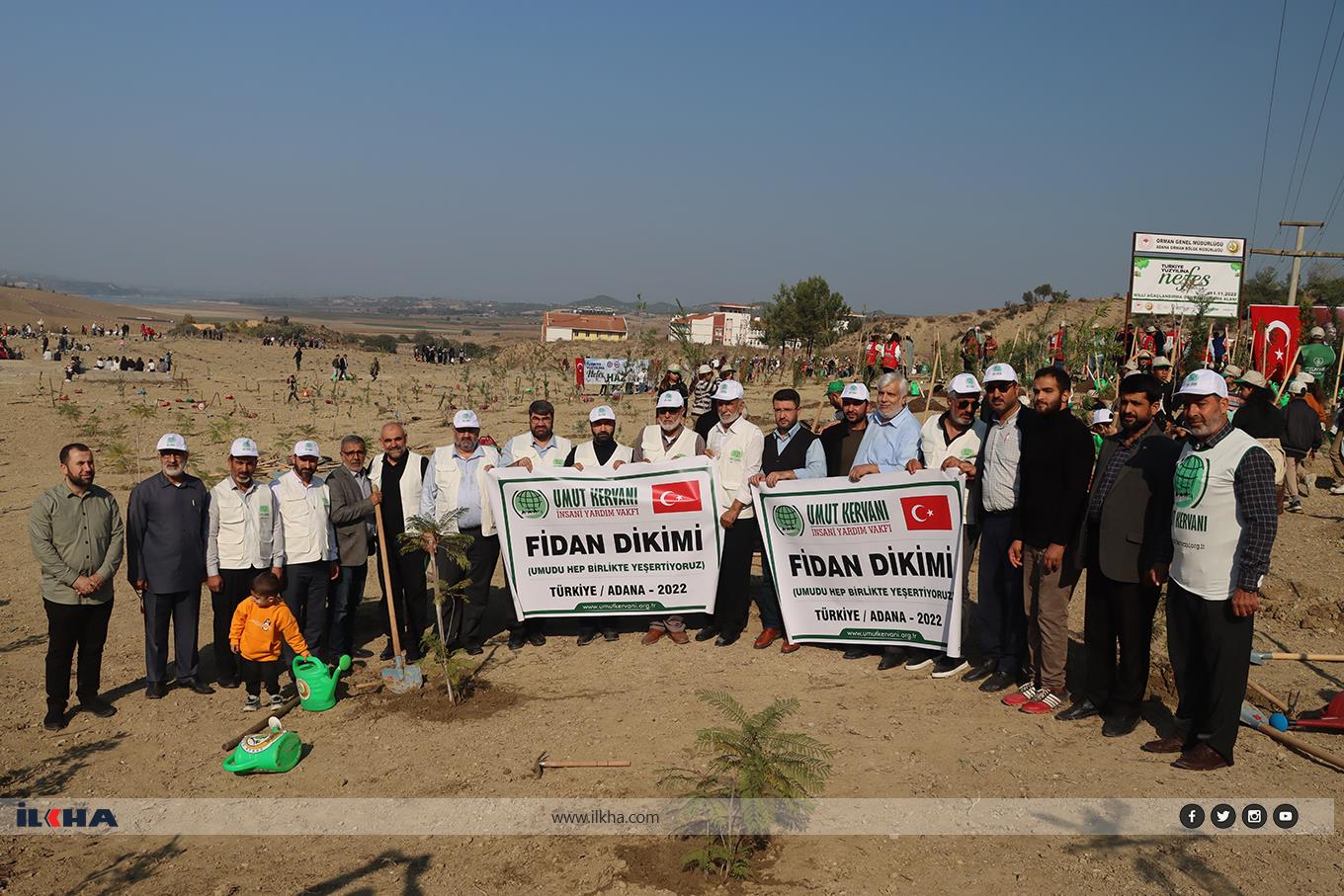 Umut Kervanı Vakfı Adana'da binlerce fidan dikimi yaptı