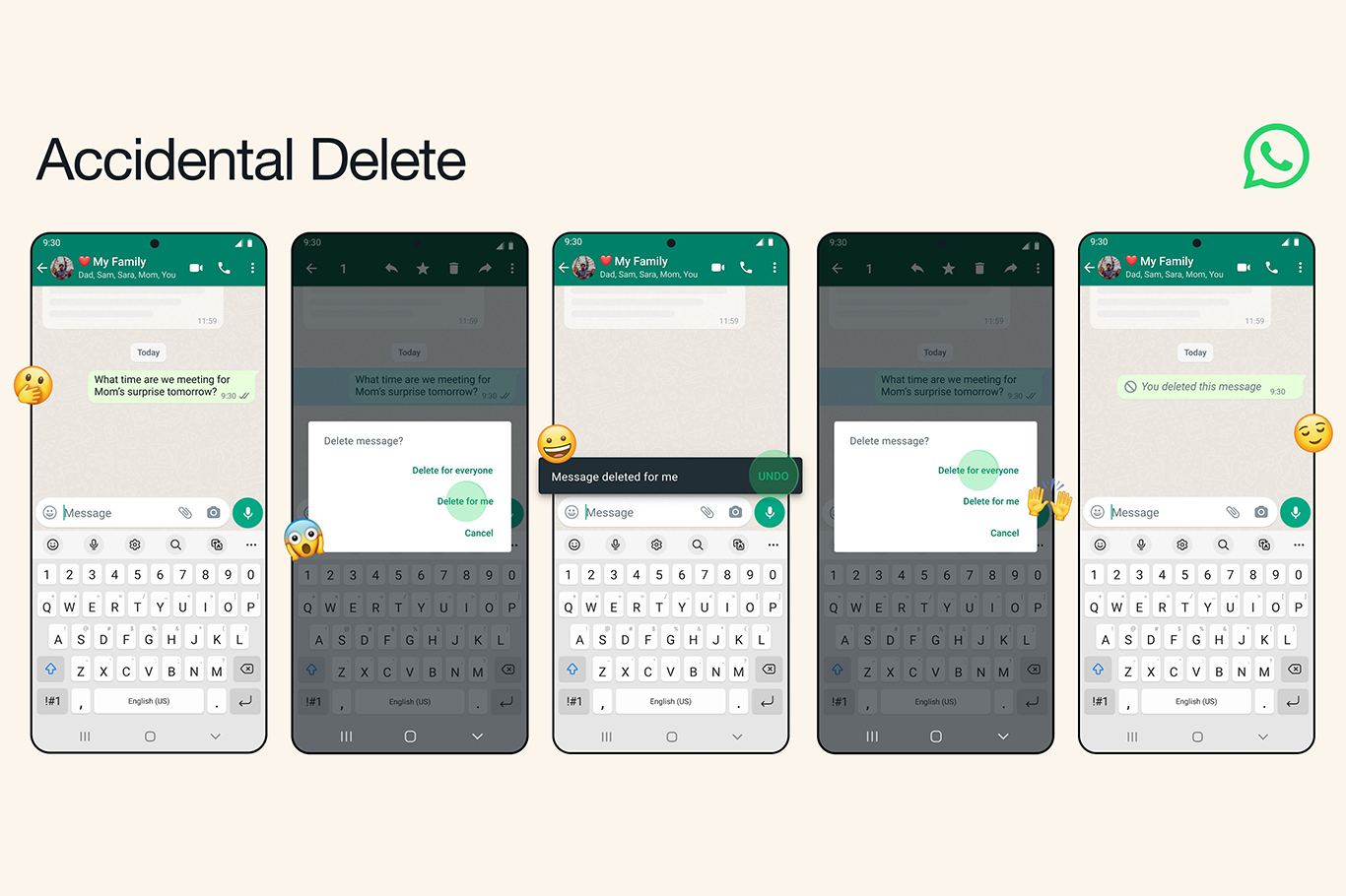WhatsApp launches 'Undo Delete For Me' feature to recover deleted messages WhatsApp launches 'Undo Delete For Me' feature to recover deleted messages