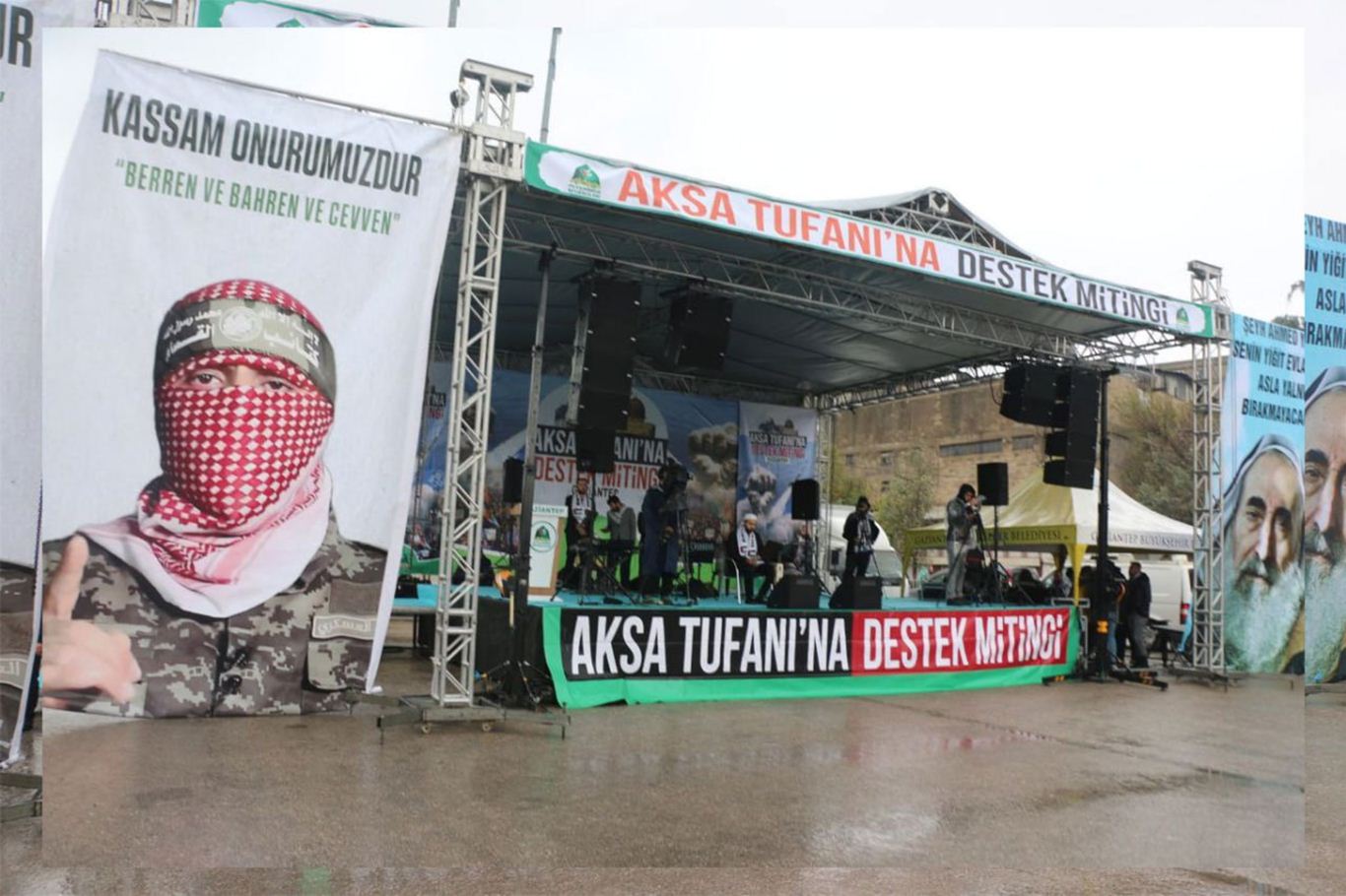 Gaziantep'te Peygamber Sevdalıları Vakfı tarafından "Kudüs ve Aksa Tufanı'na Destek Mitingi" düzenlendi.