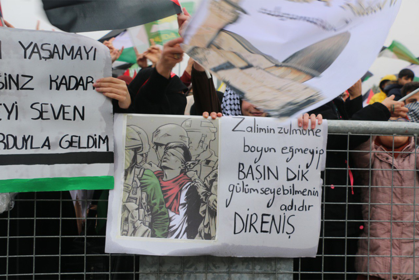 Gaziantep'te Kudüs ve Aksa Tufanı'na Destek Mitingi'ne katılan vatandaşlar duygularını paylaştı
