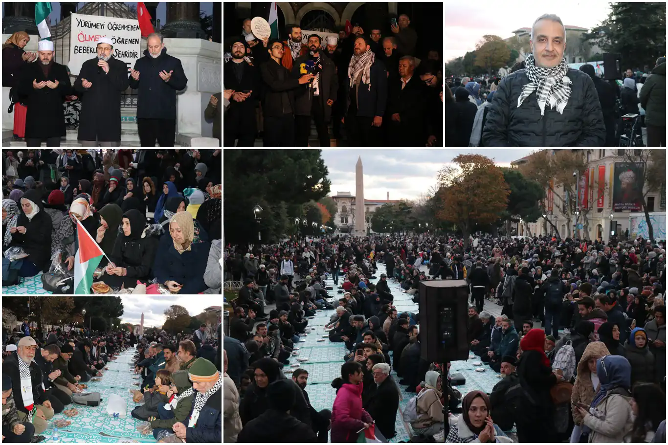 Sultanahmet'te binler Gazze için iftarda buluştu Sultanahmet'te binler Gazze için iftarda buluştu