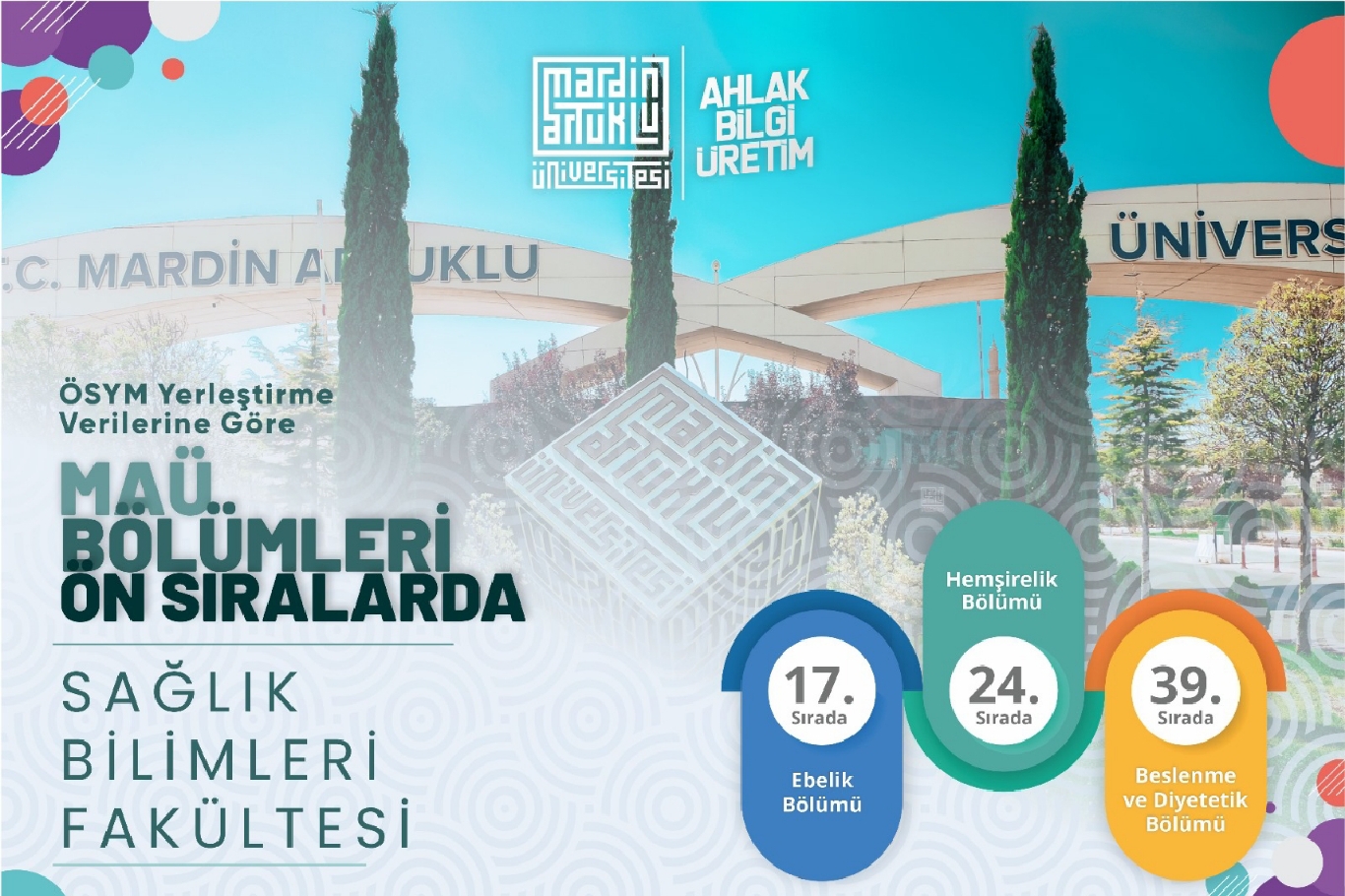 MAÜ, yerleştirme puan sıralamasında Türkiye’de önlerde MAÜ, yerleştirme puan sıralamasında Türkiye’de önlerde