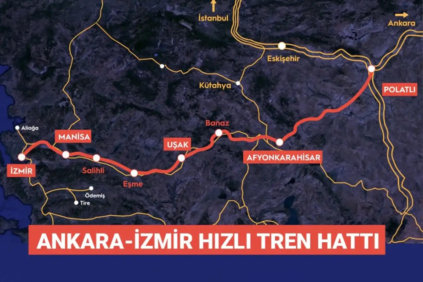 Ankara-İzmir hızlı tren hattı 2027'de hizmete girecek Ankara-İzmir hızlı tren hattı 2027'de hizmete girecek