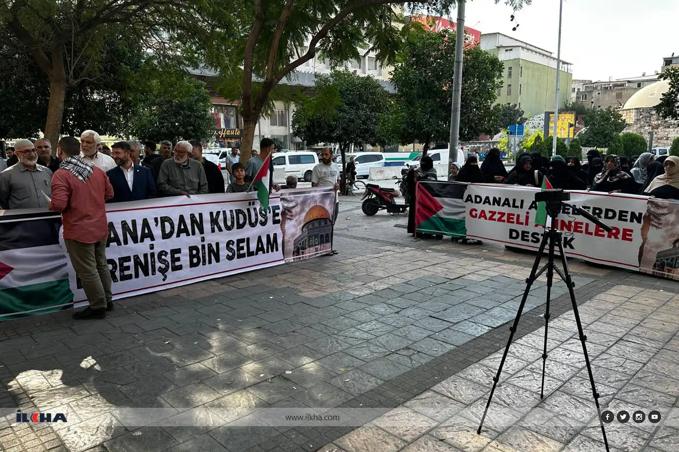 Protesters in Adana urge global action against Gaza genocide Protesters in Adana urge global action against Gaza genocide