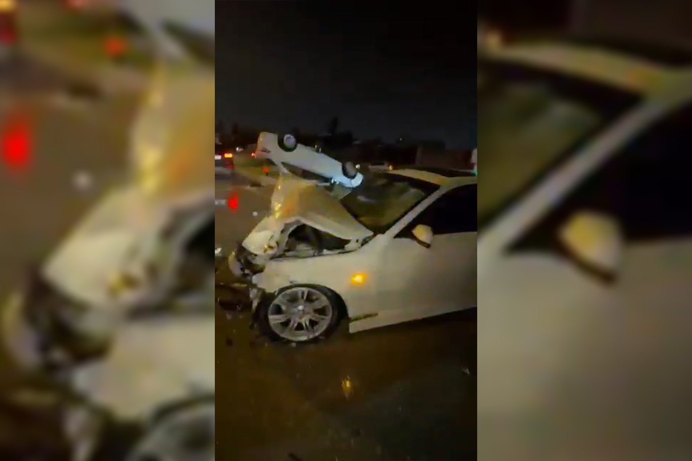 Adana'da kaza: Otomobil refüje çarpıp devrildi Adana'da kaza: Otomobil refüje çarpıp devrildi