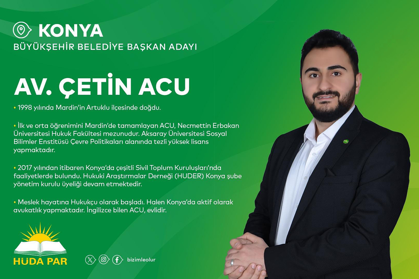 HÜDA PAR Konya belediye başkanı adaylarını tanıttı HÜDA PAR Konya belediye başkanı adaylarını tanıttı