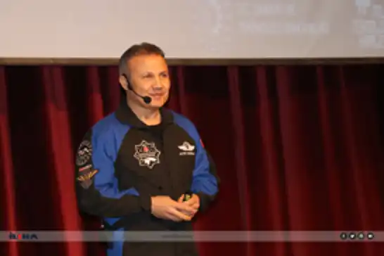 Türkiye's first astronaut Alper Gezeravci inspires students in Malatya