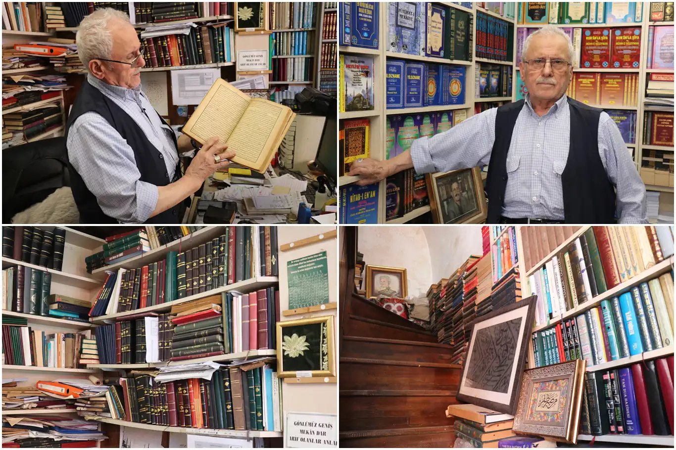 Sahaflık mesleğini 74 yıldır aşkla sürdürüyor