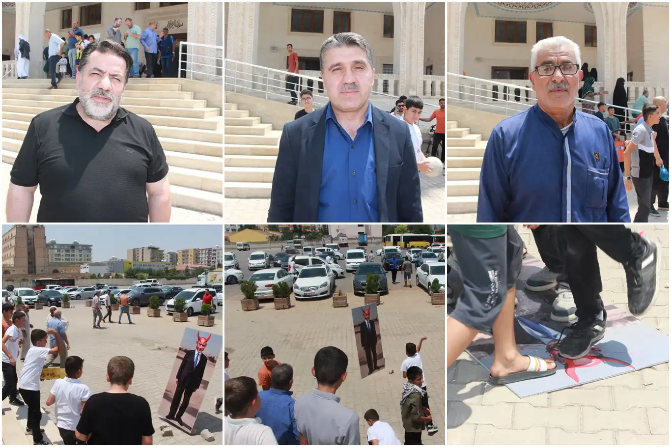 Kızıltepe’de Netanyahu’nun posteri taşlandı Kızıltepe’de Netanyahu’nun posteri taşlandı