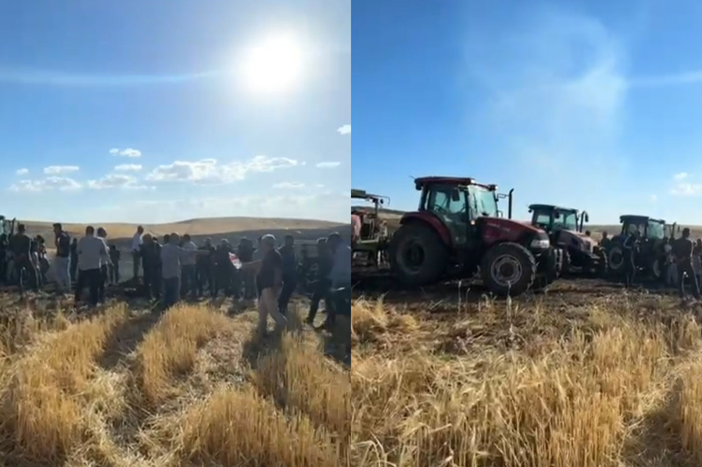 Diyarbakır'da 50 dönüm ekili alan yandı