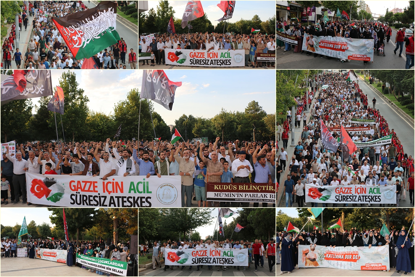 Diyarbakır İslami STK'lardan "Gazze İçin Yürüyoruz" etkinliği 