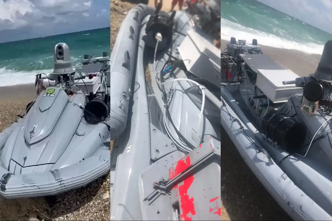 Patlayıcı yüklü insansız deniz aracı İstanbul'da sahile vurdu Patlayıcı yüklü insansız deniz aracı İstanbul'da sahile vurdu