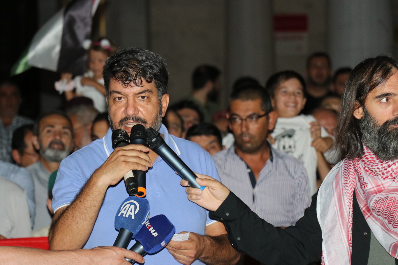 Sabah namazında şehid edilen Filistinler için Ankaralılar bir araya geldi 