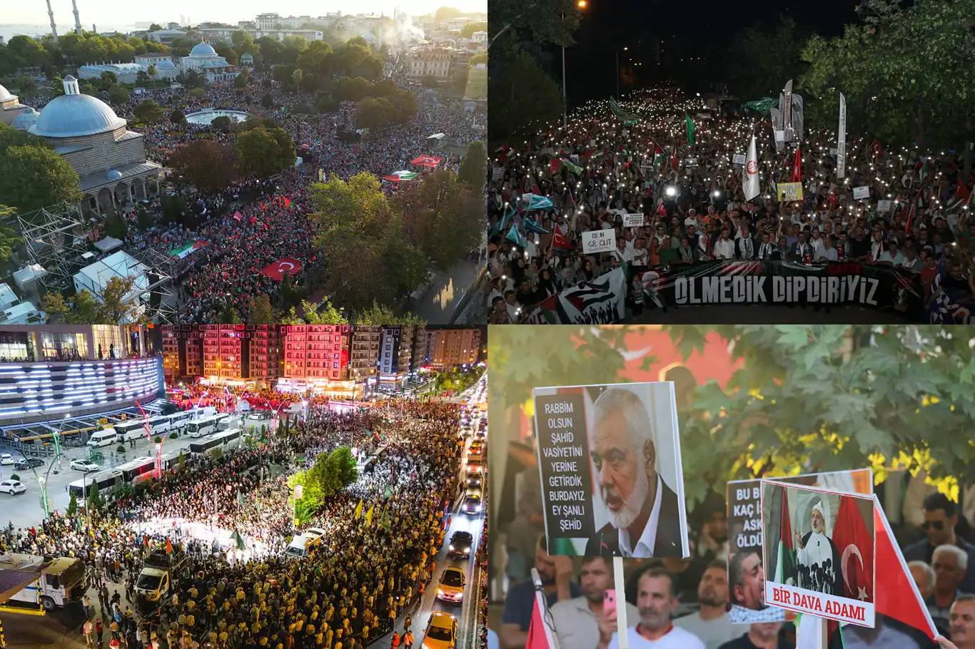 Türkiye halkı Şehit İsmail Heniyye'nin son çağrısına icabet etti Türkiye halkı Şehit İsmail Heniyye'nin son çağrısına icabet etti