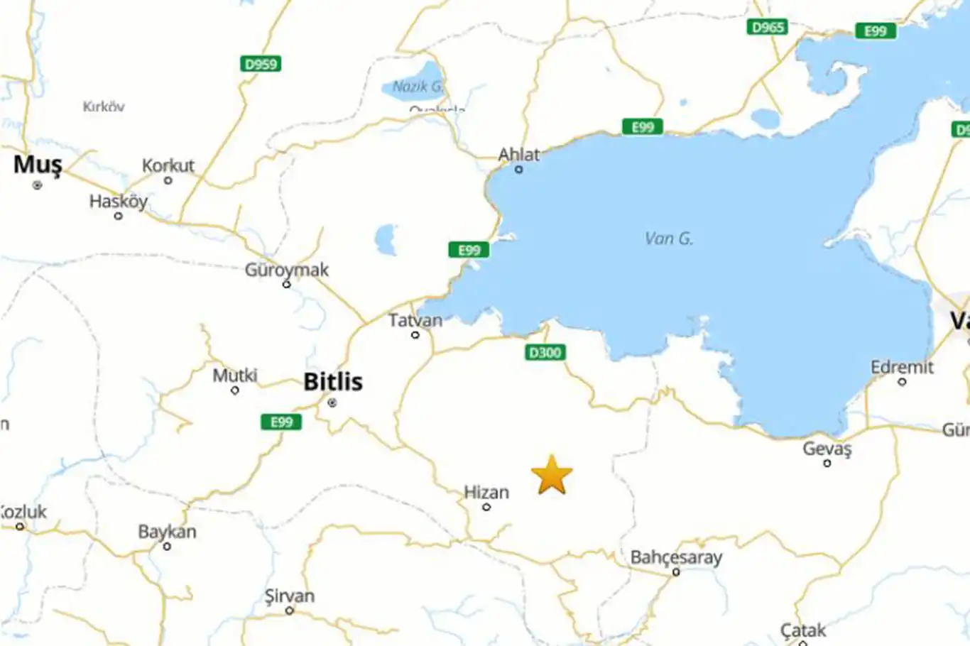 Bitlis'te 4,5 büyüklüğünde korkutan deprem Bitlis'te 4,5 büyüklüğünde korkutan deprem