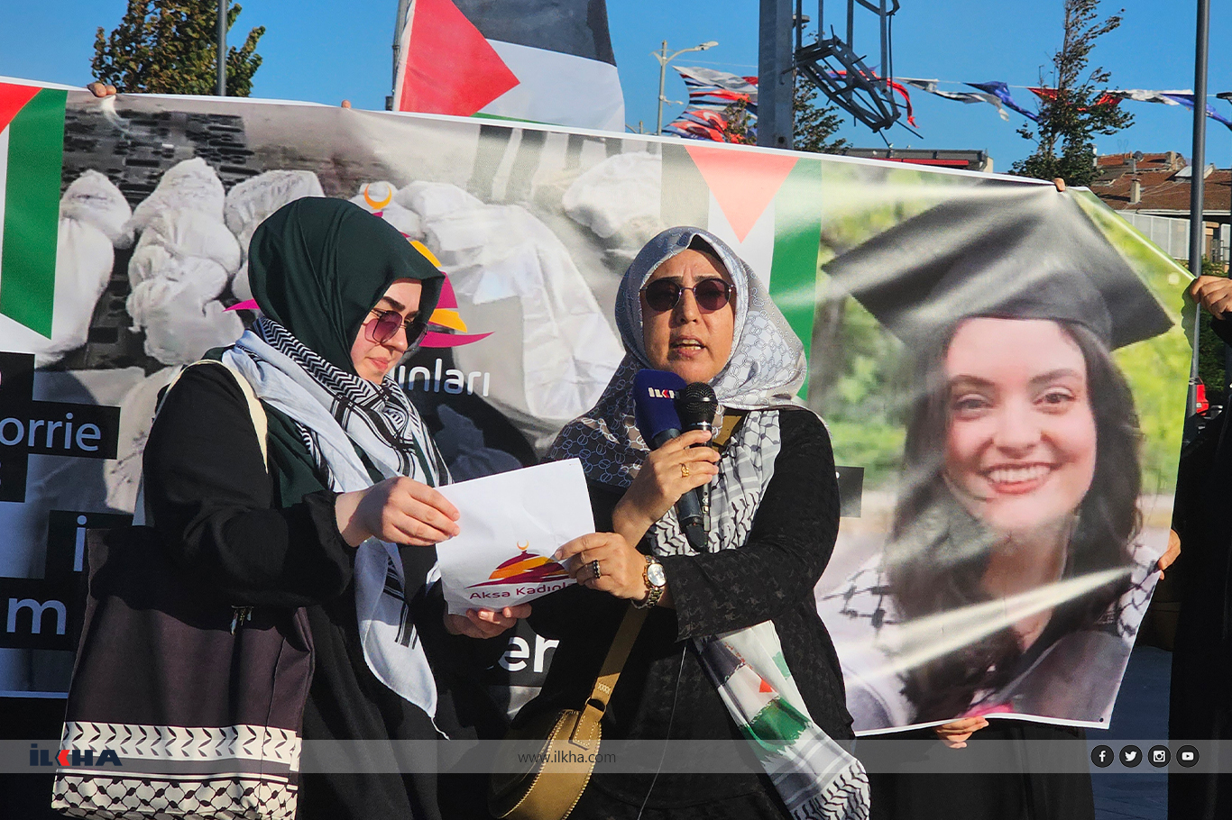 Women activists in Istanbul protest Israeli killing of Ayşenur Ezgi Eygi in West Bank