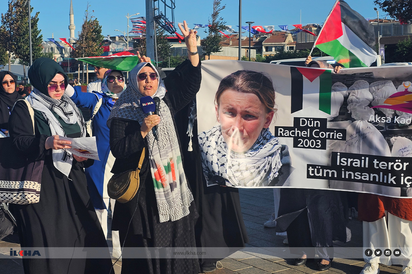 Women activists in Istanbul protest Israeli killing of Ayşenur Ezgi Eygi in West Bank