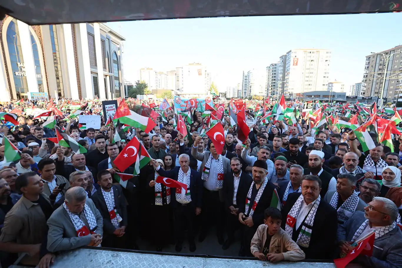 Gaziantep'te Filistin'e destek yürüyüşü 