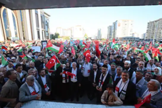 Gaziantep'te Filistin'e destek yürüyüşü 