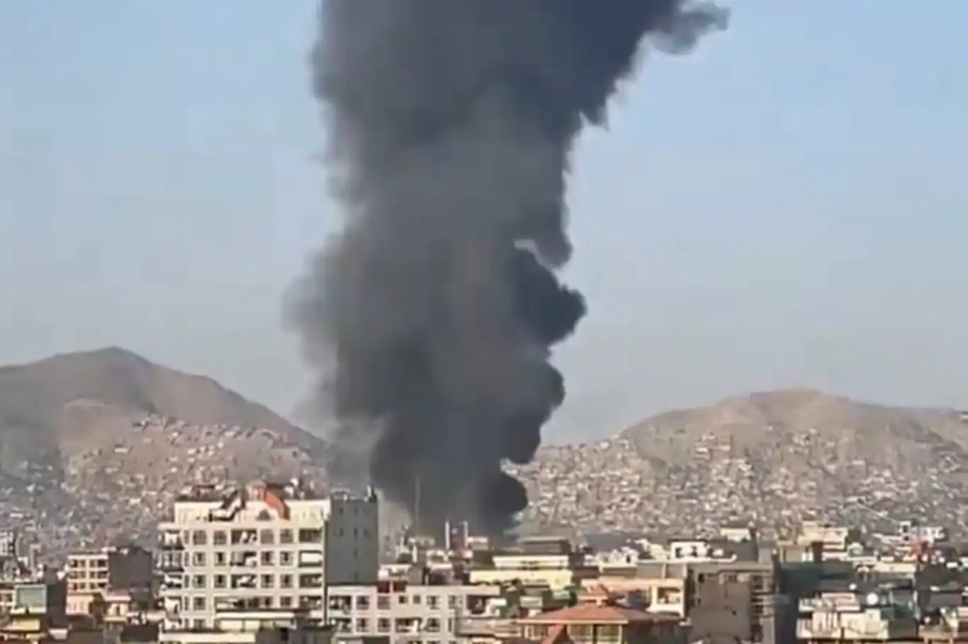 Massive blast shakes Kabul, smoke rises over the Afghan capital Massive blast shakes Kabul, smoke rises over the Afghan capital