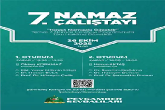 Namaz Çalıştayı'nın 7'ncisi Gaziantep'te düzenlenecek