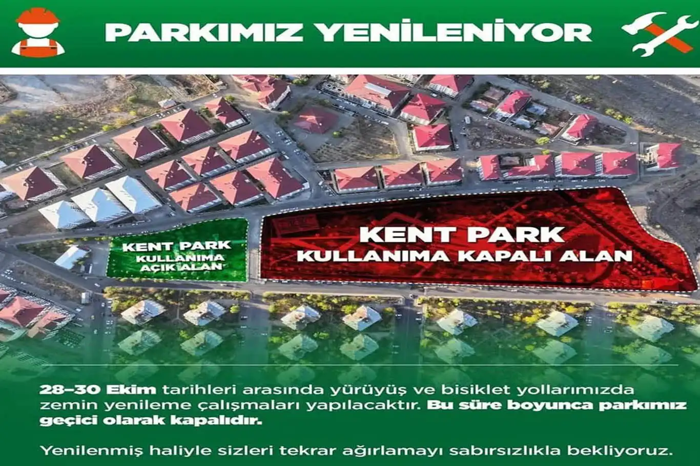 Bingöl Kent Park 2 gün kapalı kalacak Bingöl Kent Park 2 gün kapalı kalacak