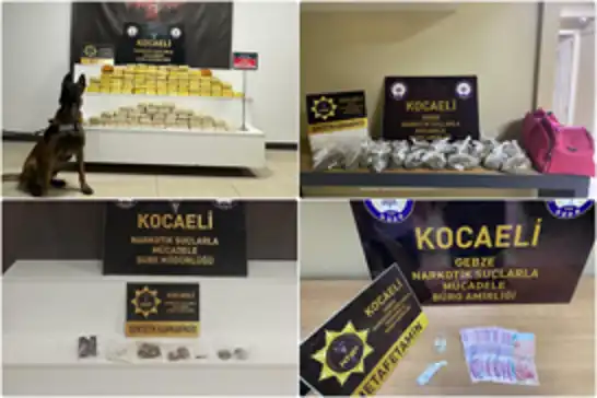 Kocaeli’de kilolarca uyuşturucu ele geçirildi