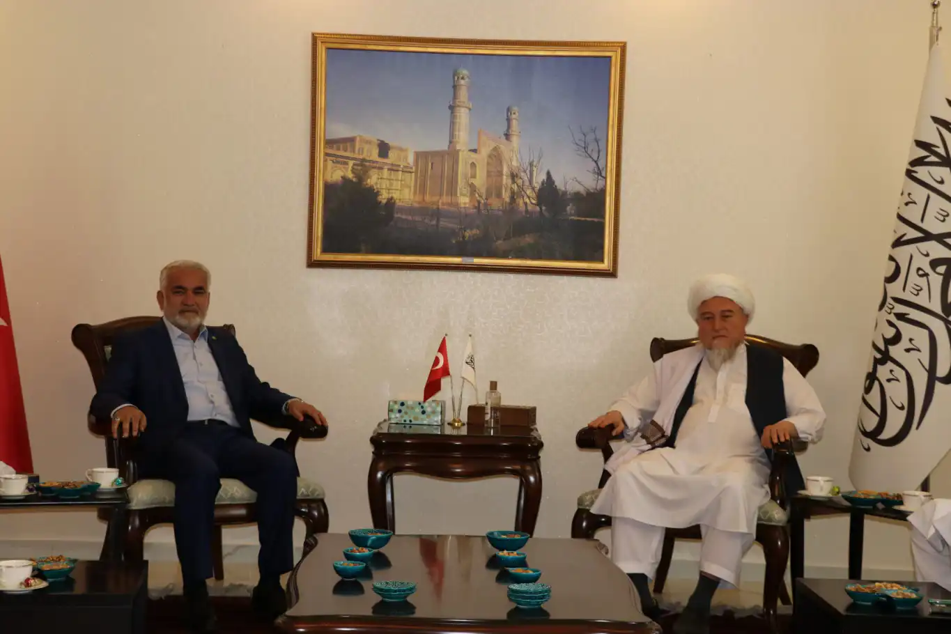 HÜDA PAR Genel Başkanı Yapıcıoğlu'ndan Afganistan Büyükelçisine ziyaret