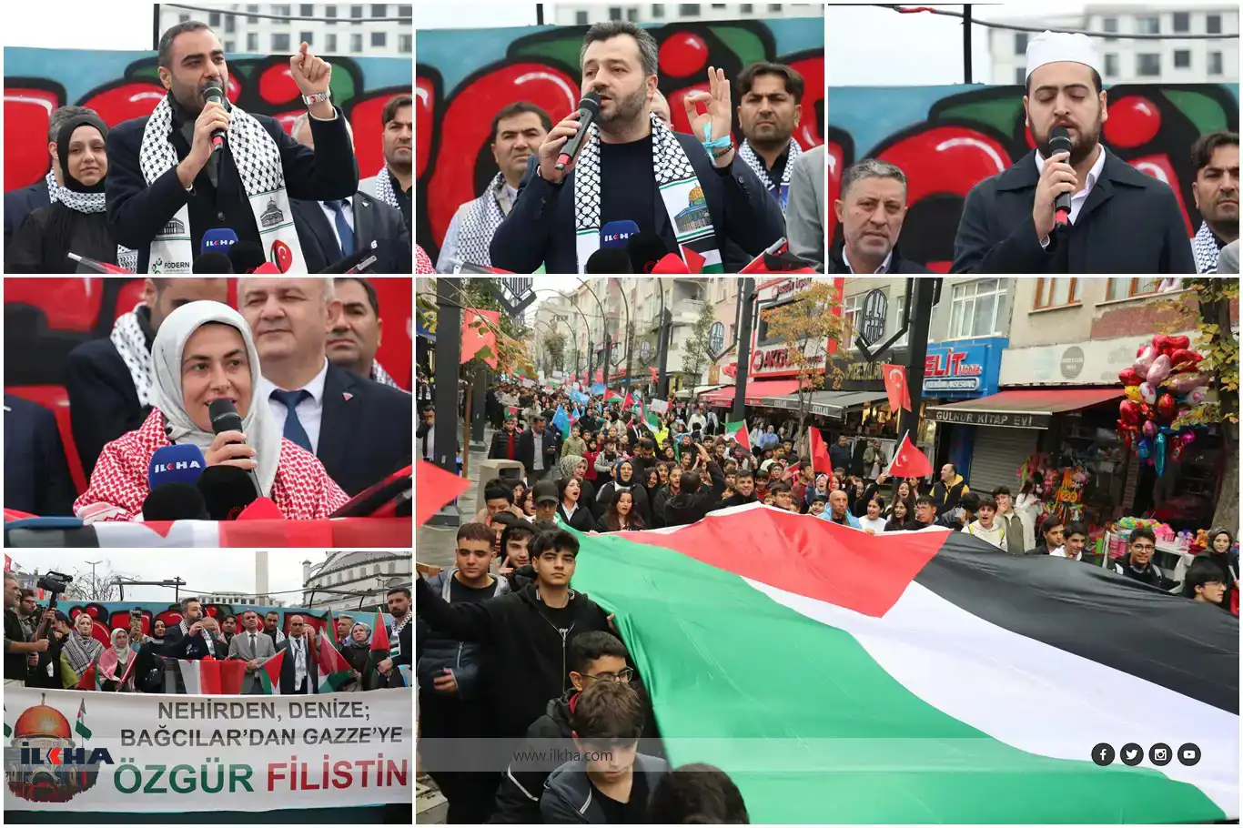 آلاف الطلاب في إسطنبول يشاركون بمسيرة "من النهر إلى البحر... حرية لفلسطين"