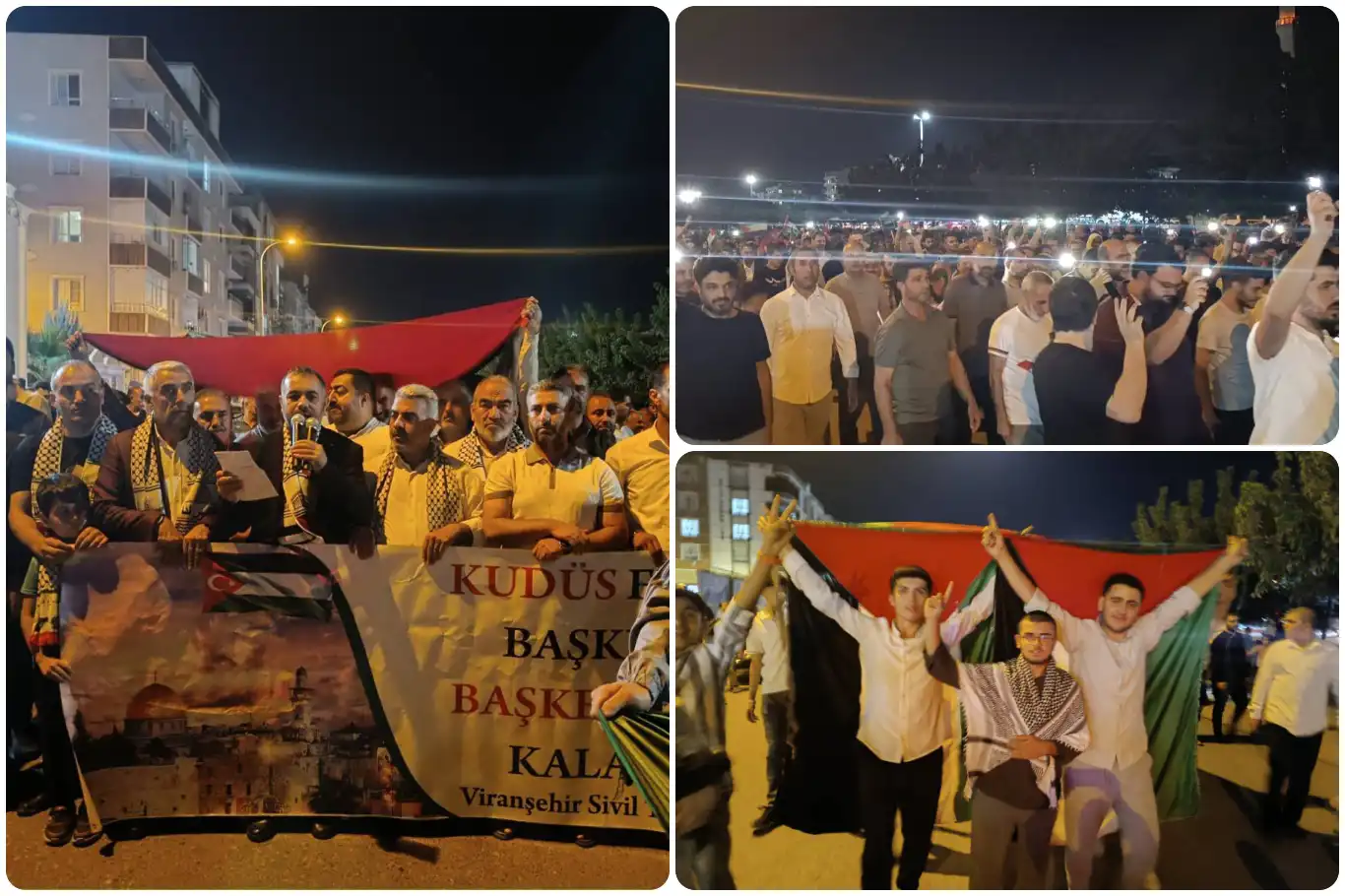 Viranşehir’de Gazze’ye destek yürüyüşü düzenlendi