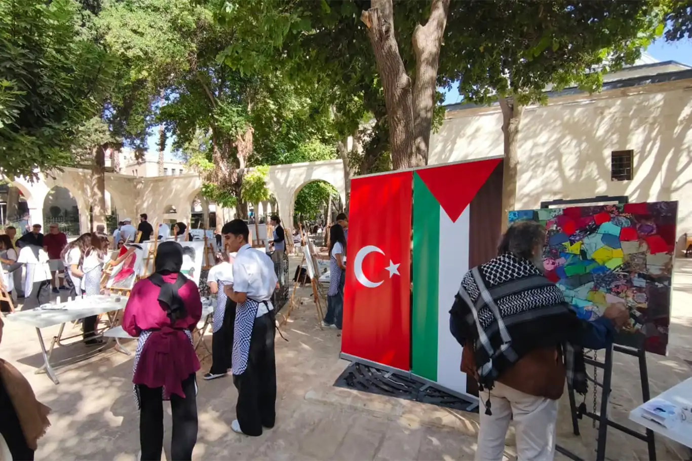 Şanlıurfa’da Gazze’ye destek amacıyla "Zulmü Fırçala" resim çalıştayı düzenlendi