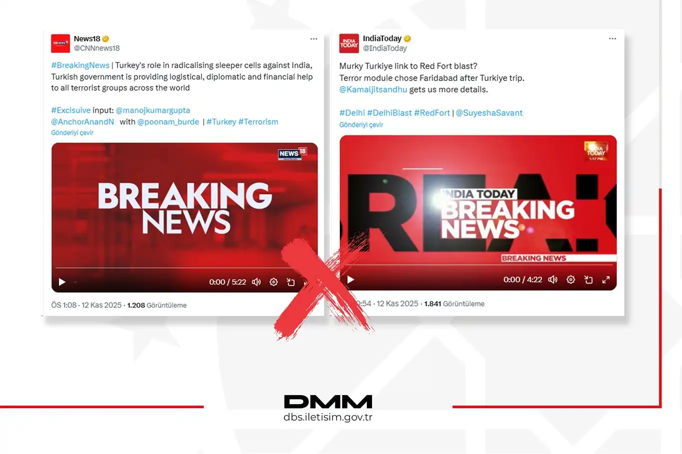 DMM, "Türkiye'nin, Hindistan'daki terör eylemiyle bağlantılı olduğu" iddiasını yalanladı