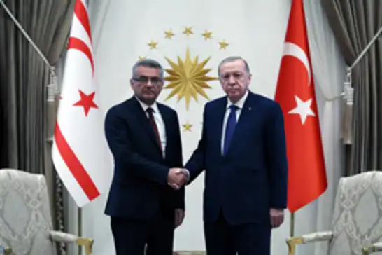 Turkish President Erdoğan hosts TRNC President Erhürman in Ankara