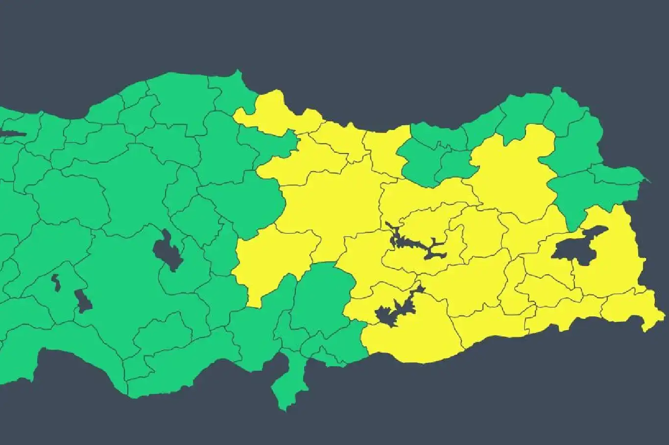 İçişleri Bakanlığı’ndan sarı kodlu yağış ve kar uyarısı