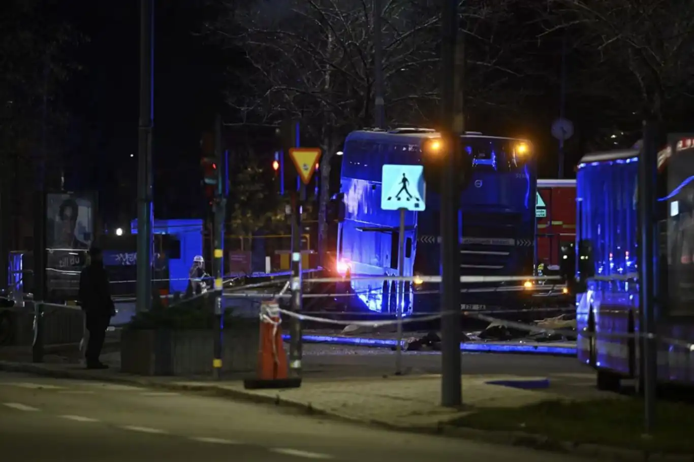 Several dead after bus plows into bus stop in central Stockholm