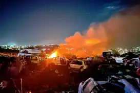 صهیونیست‌های اشغالگر در نزدیکی حوّاره مغازه و خودروها را به آتش کشید