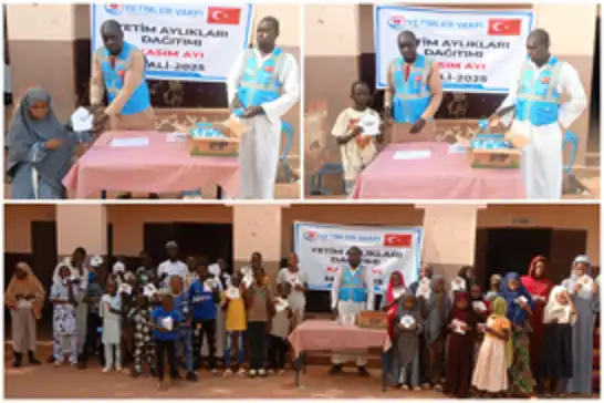 Yetimler Vakfı, Mali'deki yetimlere kasım ayı aylıklarını ulaştırdı