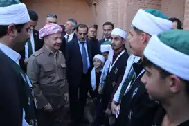 KDP lideri Barzani Cizre’de tarihi mekanları gezdi