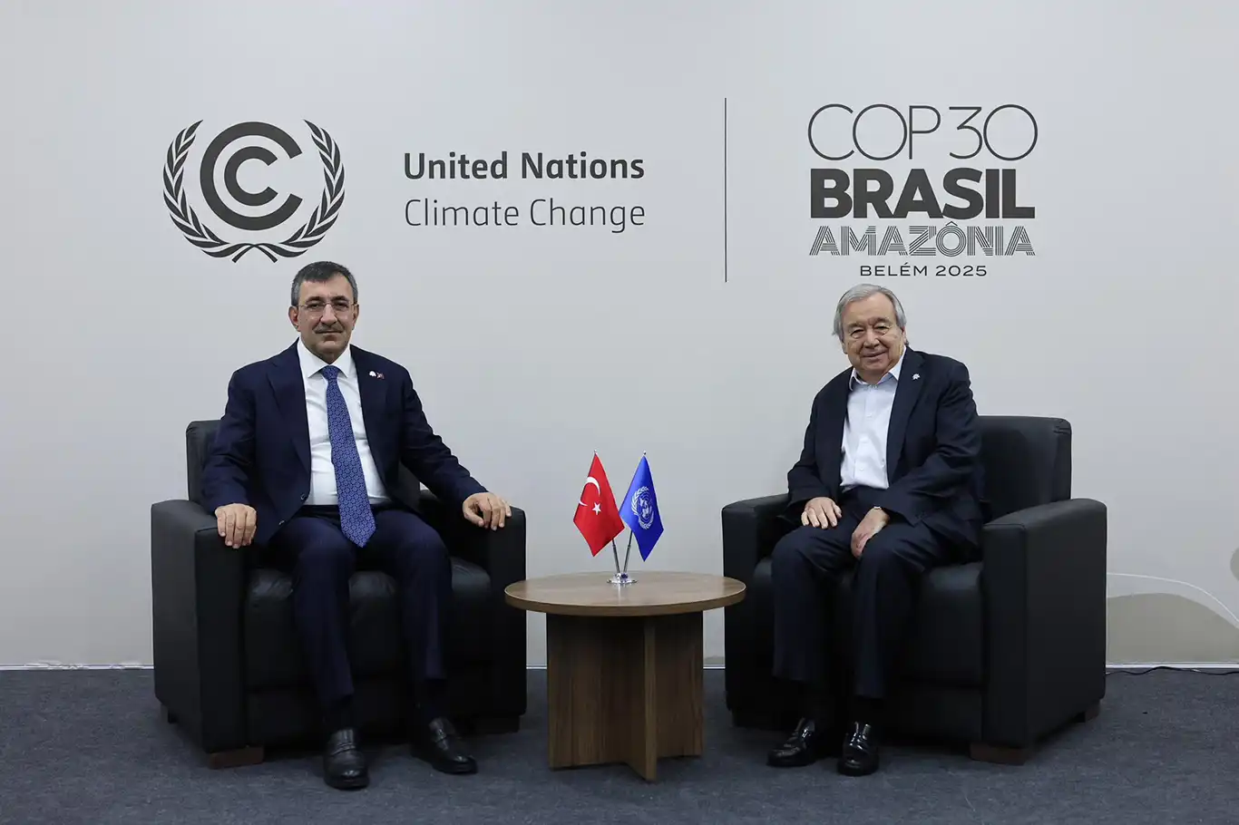 Cumhurbaşkanı Yardımcısı Yılmaz, BM Genel Sekreteri Guterres ile görüştü