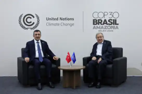 Cumhurbaşkanı Yardımcısı Yılmaz, BM Genel Sekreteri Guterres ile görüştü